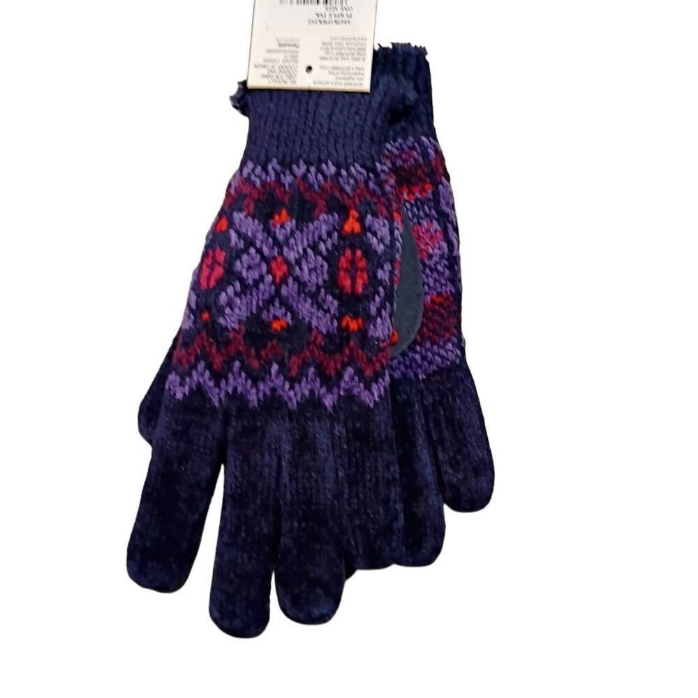 Totes Isotoner Winter Gloves Unisex "Purple Ink" One Size